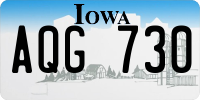 IA license plate AQG730