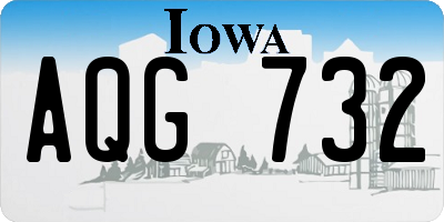 IA license plate AQG732