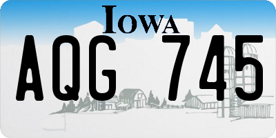 IA license plate AQG745