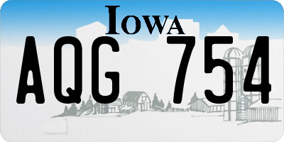 IA license plate AQG754