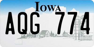 IA license plate AQG774