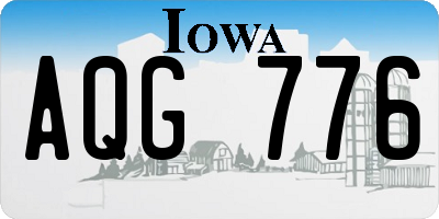 IA license plate AQG776