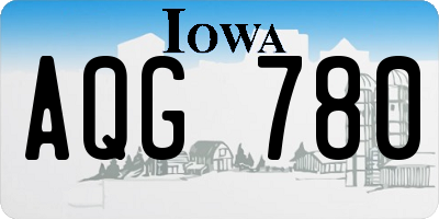 IA license plate AQG780