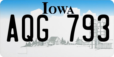 IA license plate AQG793