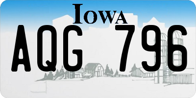 IA license plate AQG796