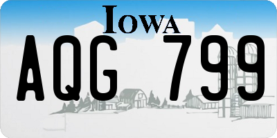 IA license plate AQG799