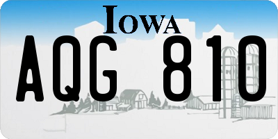 IA license plate AQG810