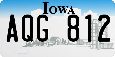 IA license plate AQG812