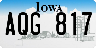 IA license plate AQG817