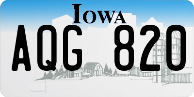 IA license plate AQG820
