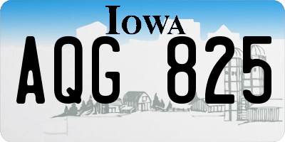 IA license plate AQG825