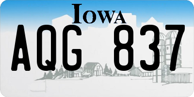 IA license plate AQG837