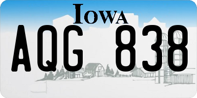 IA license plate AQG838