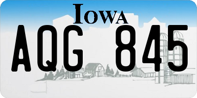 IA license plate AQG845