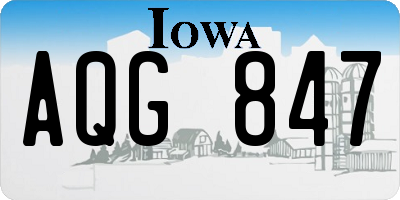 IA license plate AQG847