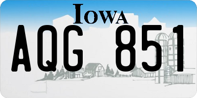IA license plate AQG851