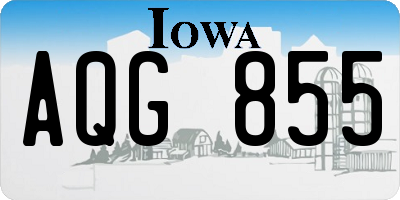 IA license plate AQG855