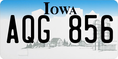 IA license plate AQG856