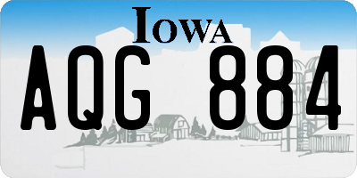 IA license plate AQG884
