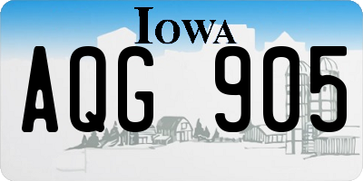 IA license plate AQG905