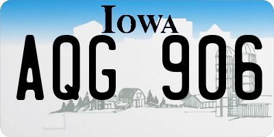IA license plate AQG906