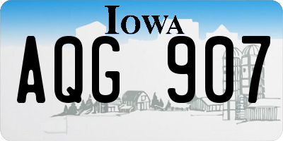 IA license plate AQG907