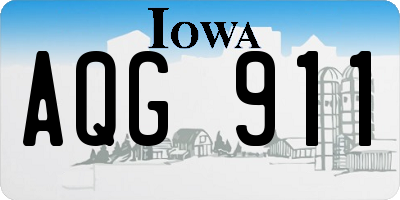 IA license plate AQG911