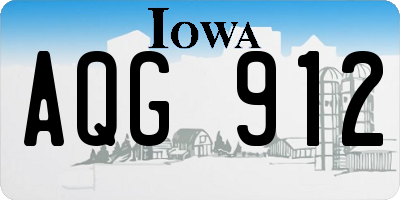 IA license plate AQG912