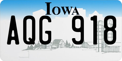 IA license plate AQG918