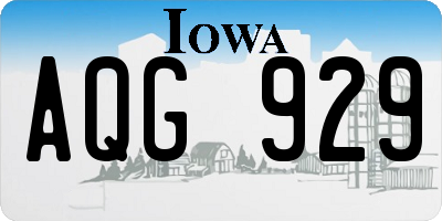IA license plate AQG929