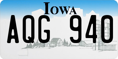 IA license plate AQG940