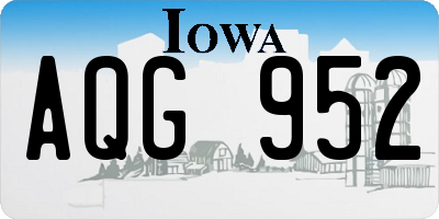 IA license plate AQG952