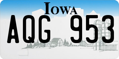 IA license plate AQG953