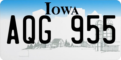 IA license plate AQG955
