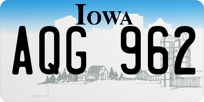 IA license plate AQG962