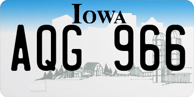 IA license plate AQG966