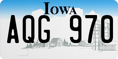 IA license plate AQG970