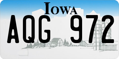 IA license plate AQG972