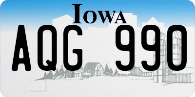 IA license plate AQG990