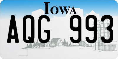 IA license plate AQG993