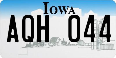 IA license plate AQH044