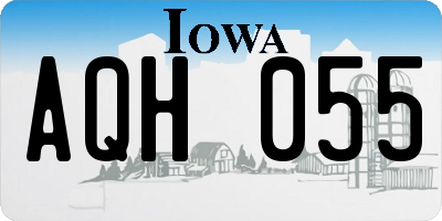 IA license plate AQH055