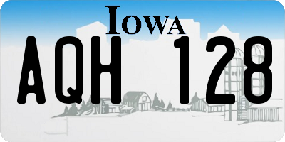 IA license plate AQH128