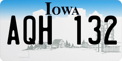 IA license plate AQH132