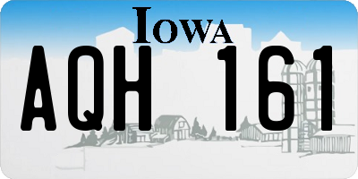 IA license plate AQH161