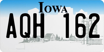IA license plate AQH162