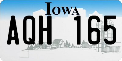 IA license plate AQH165