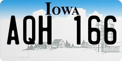 IA license plate AQH166