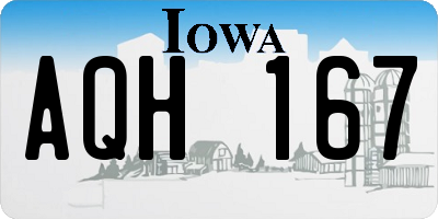 IA license plate AQH167