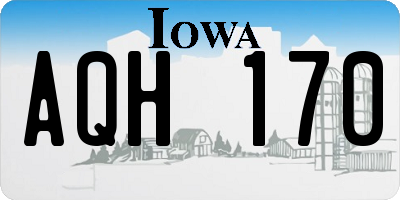 IA license plate AQH170